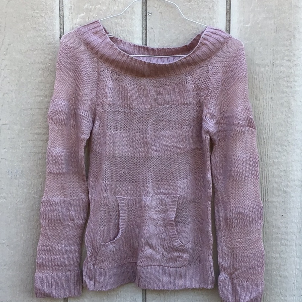 Women’s Open Knit off shoulder sweater